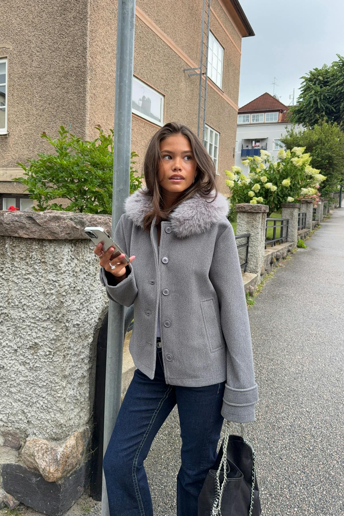 Y fur felt jacket