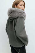 Y fur felt jacket