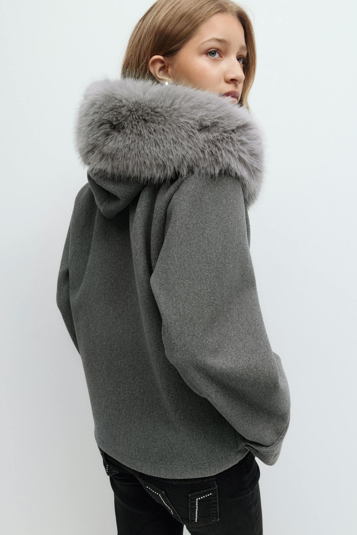 Y fur felt jacket