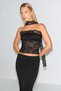 Lace scarf top