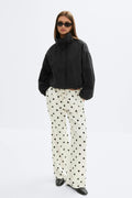 Drawstring satin trousers