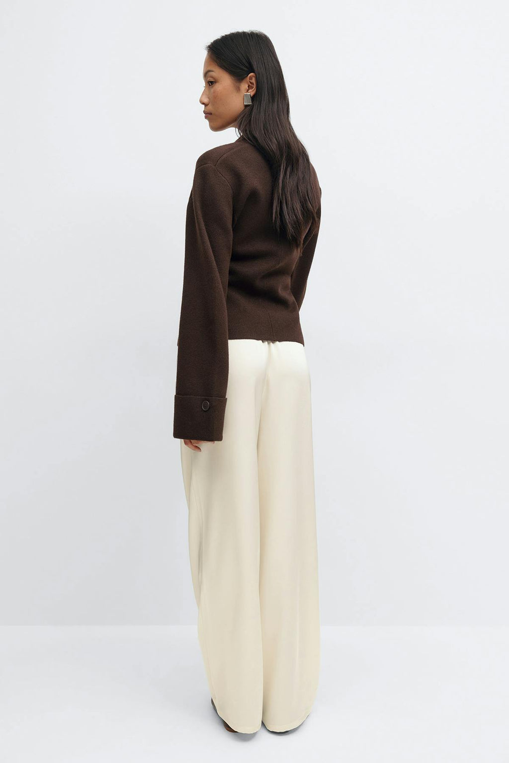 Drawstring satin trousers