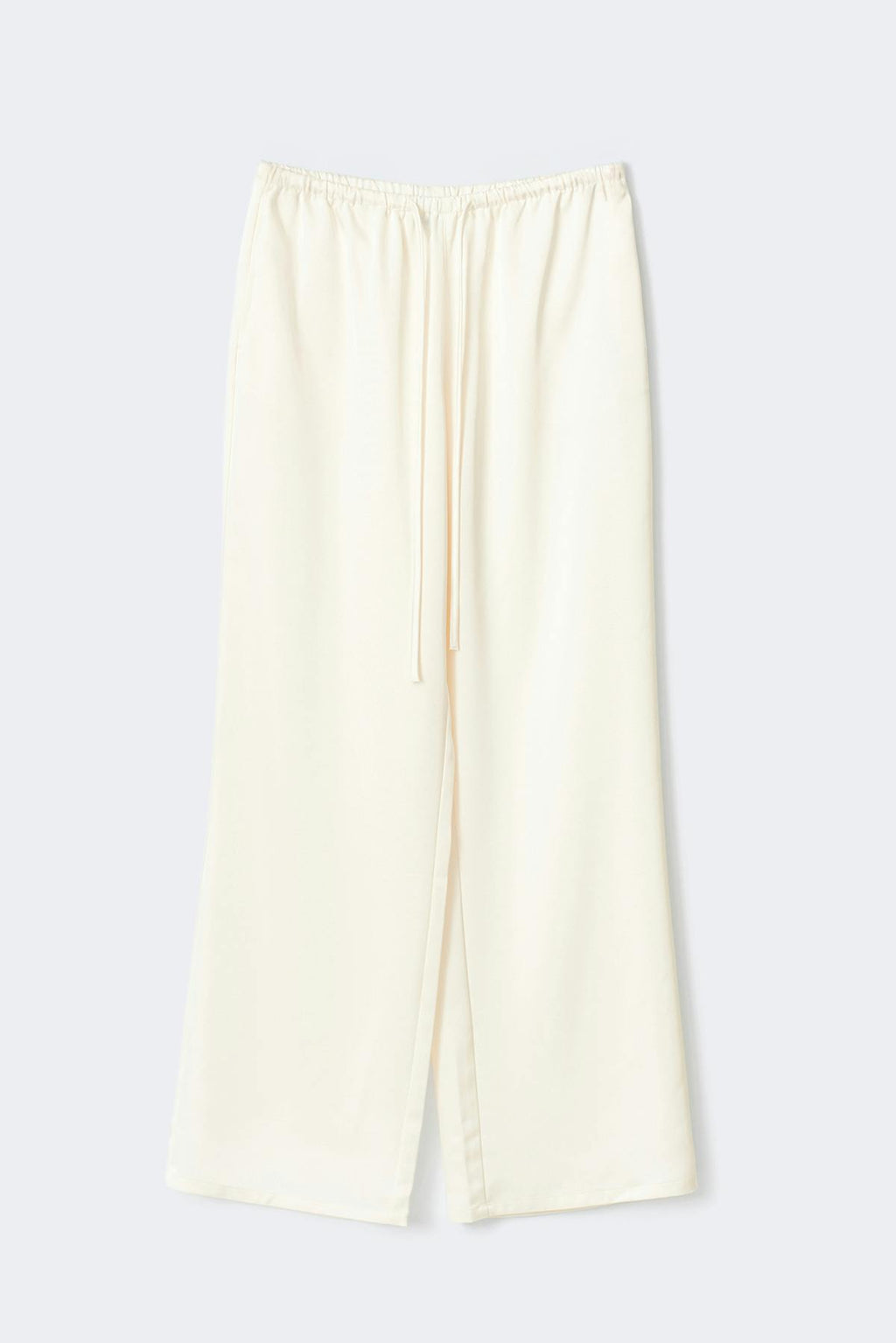 Drawstring satin trousers