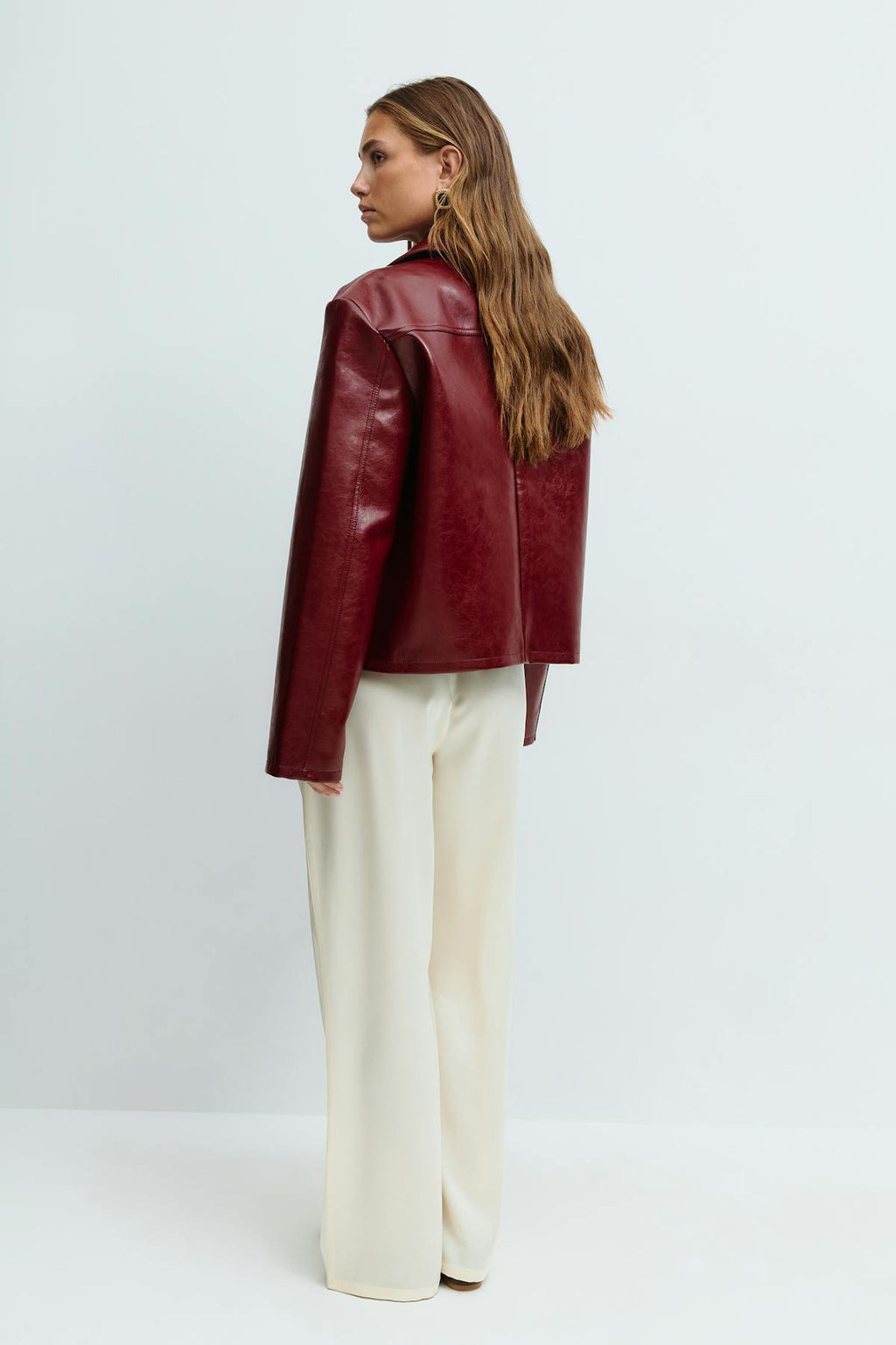 Drawstring satin trousers