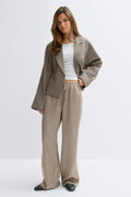 Drawstring satin trousers