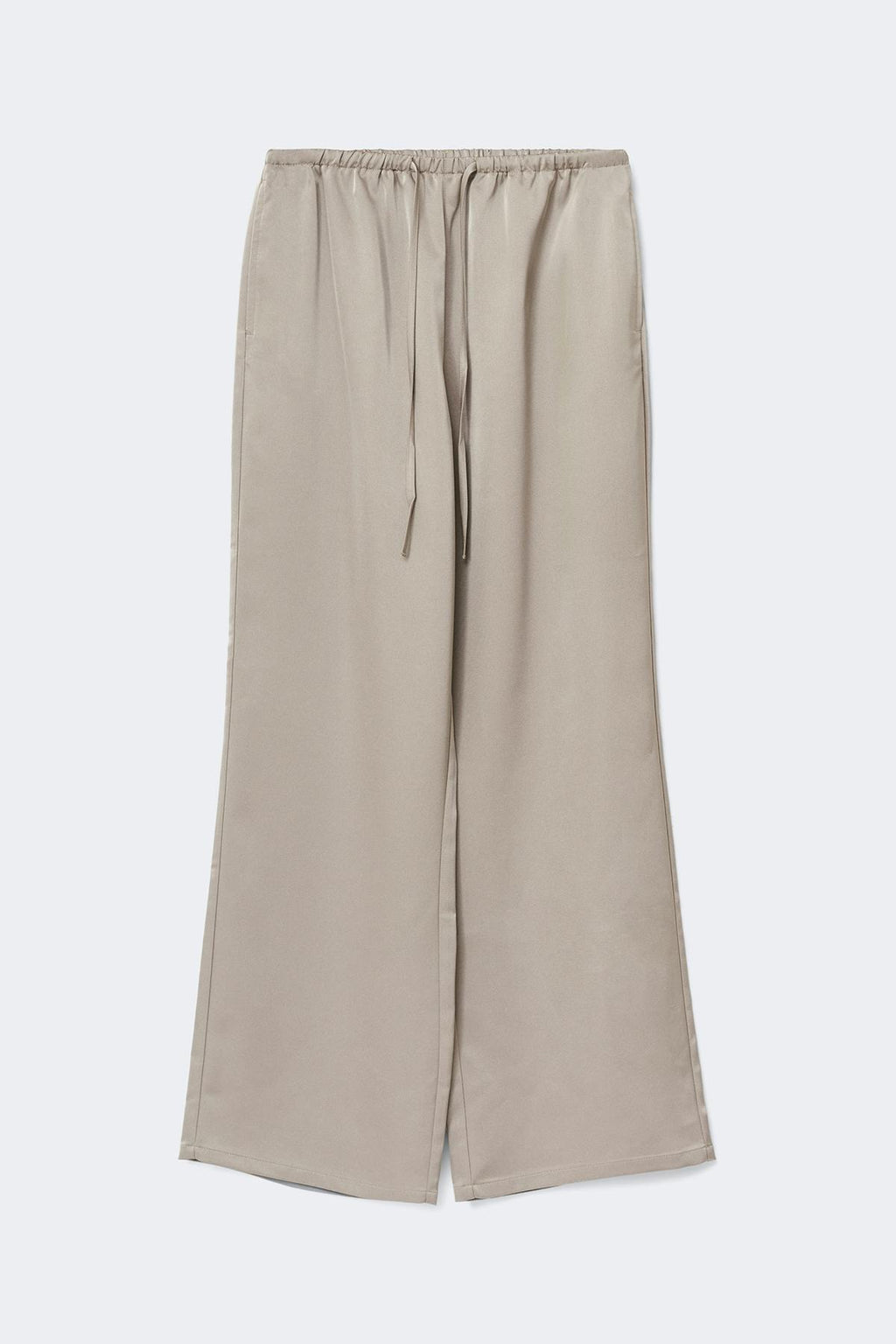 Drawstring satin trousers