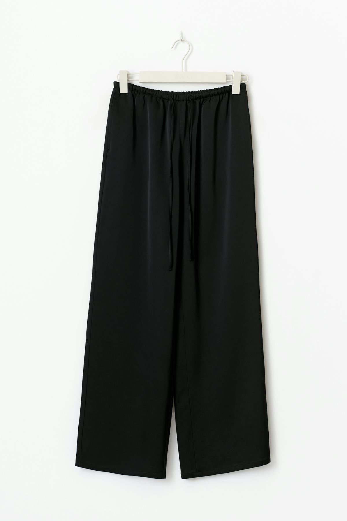Drawstring satin trousers