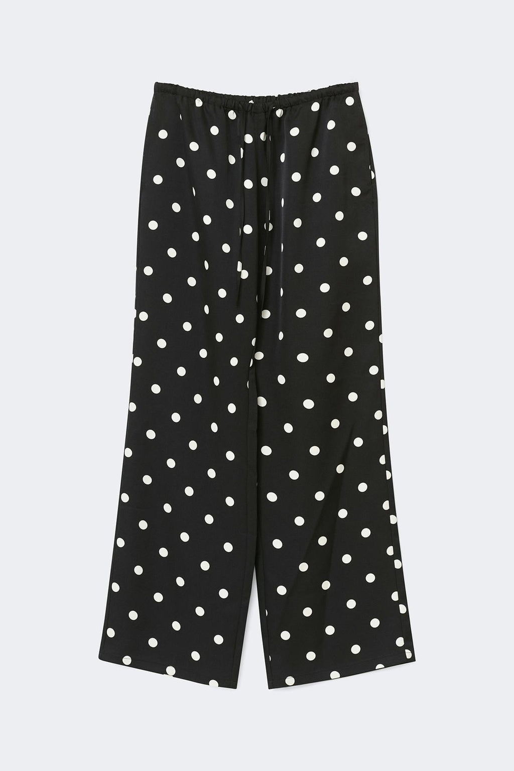 Drawstring satin trousers