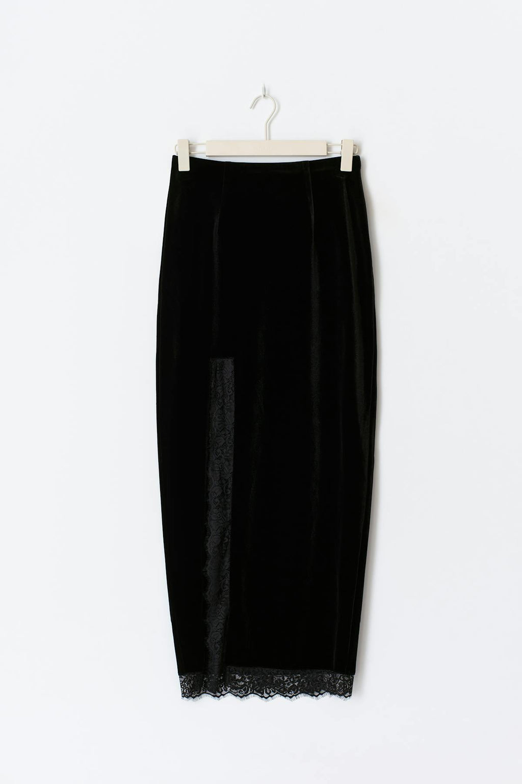 Velvet maxi skirt