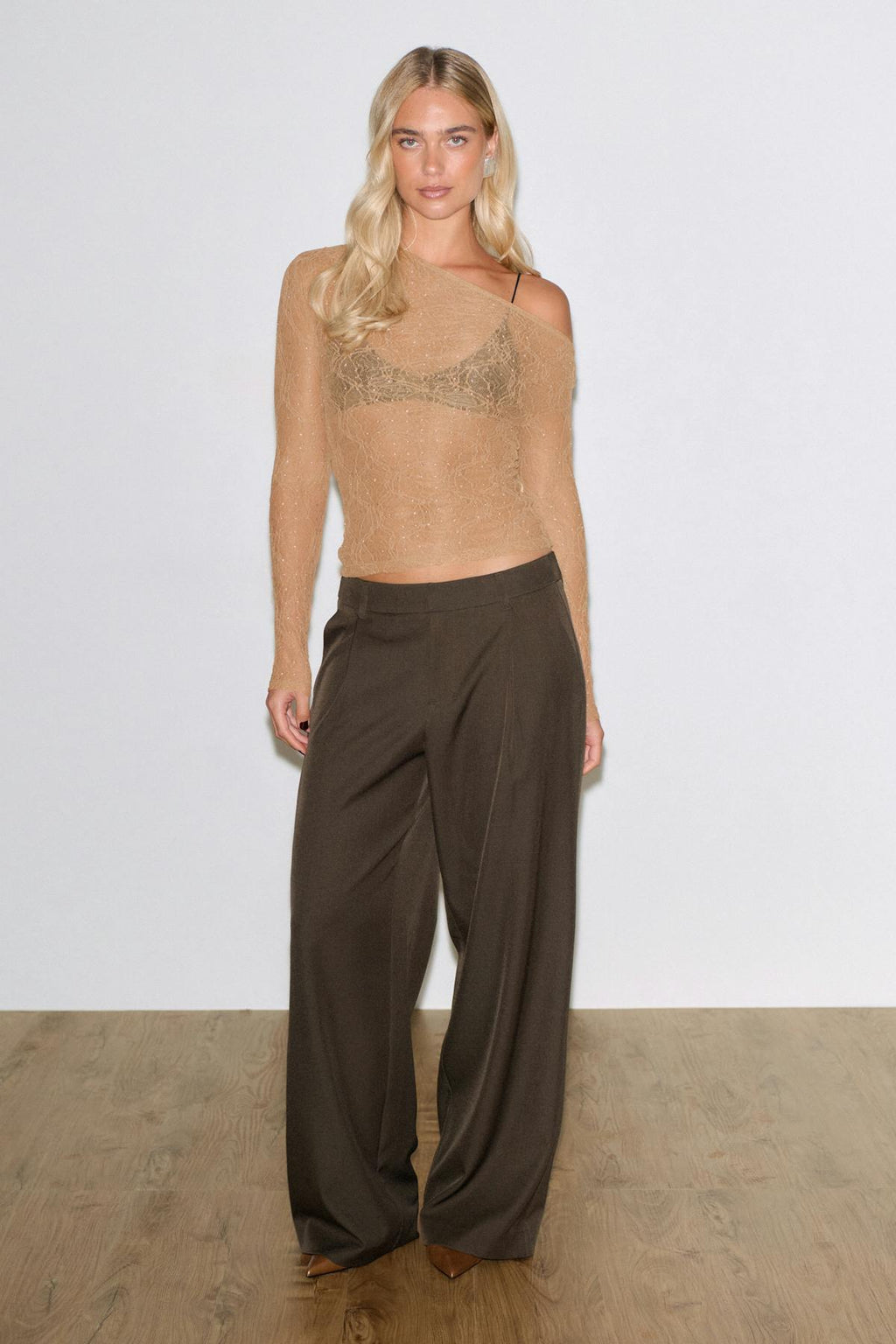 Rhinestone lace top