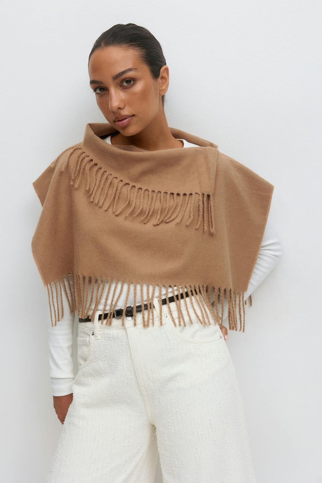 Fringe polo scarf