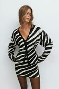 Shaped knitted cardigan