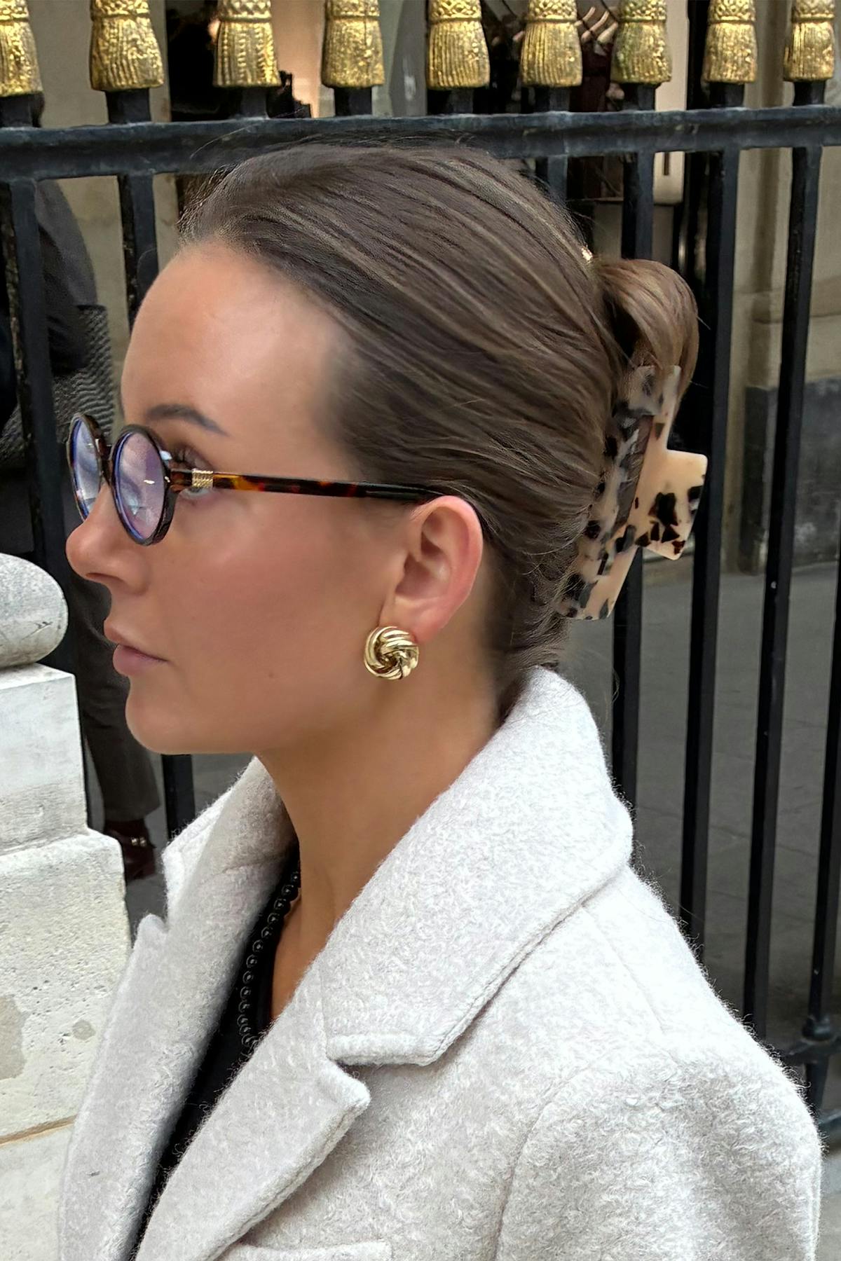 Square hair clip
