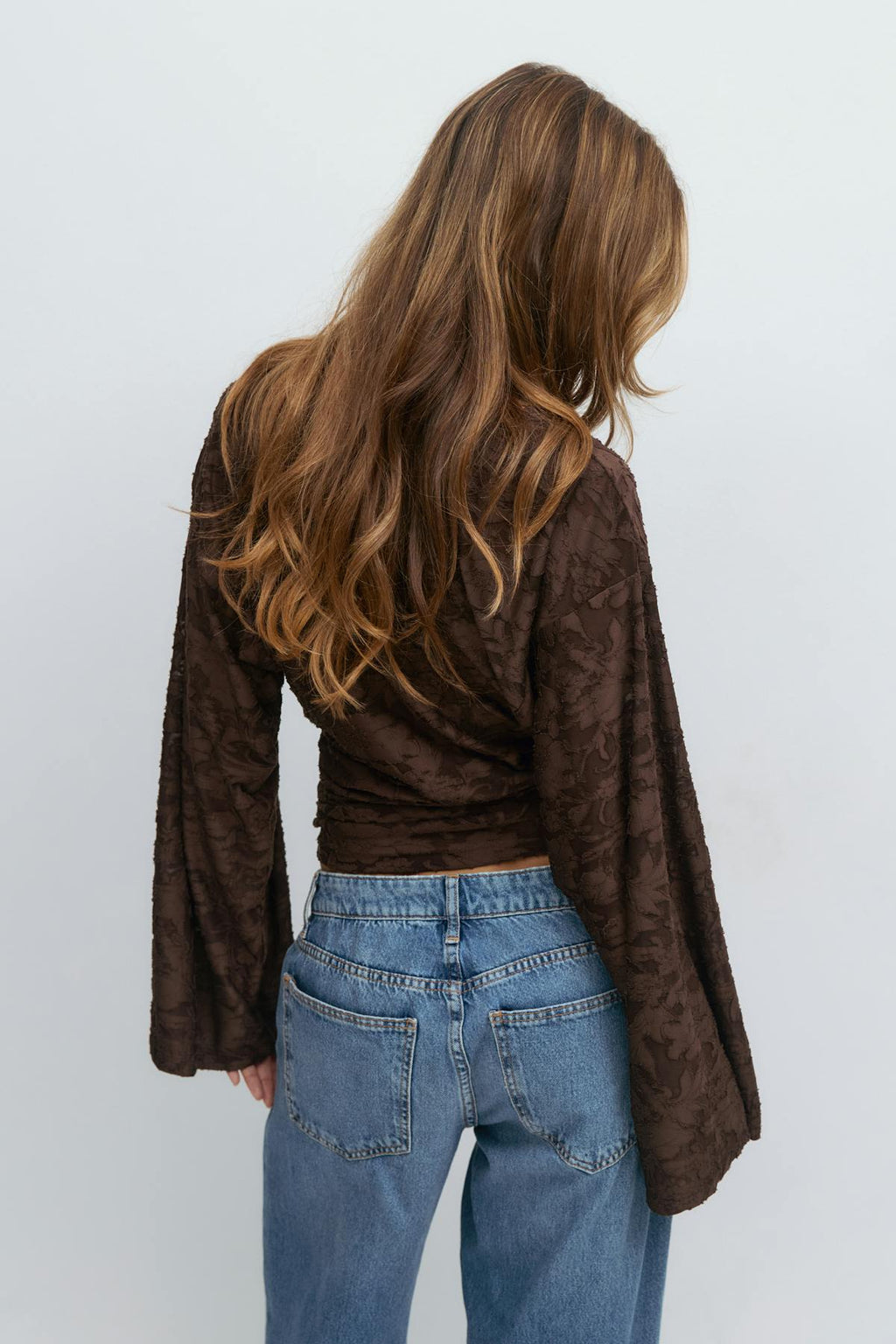 Crewneck textured top