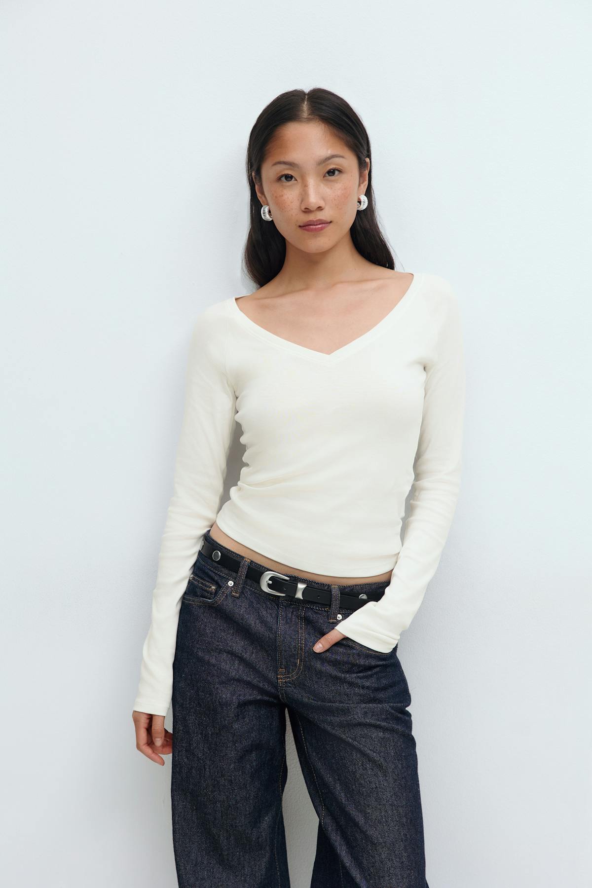V-neck top