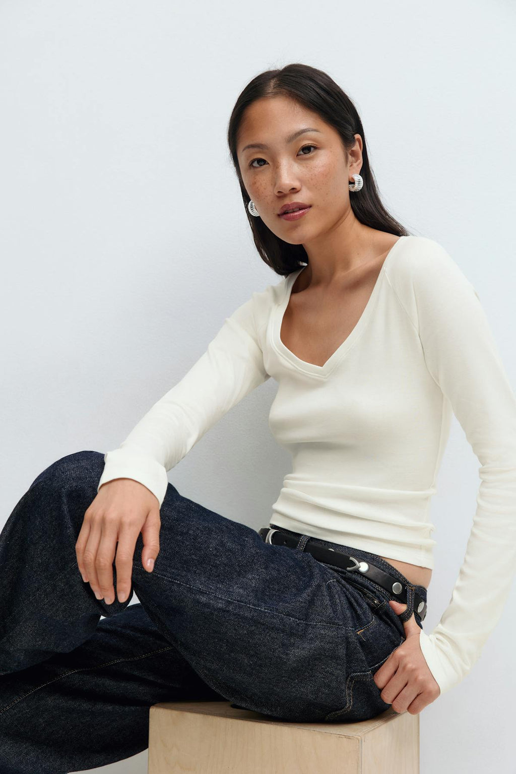 V-neck top