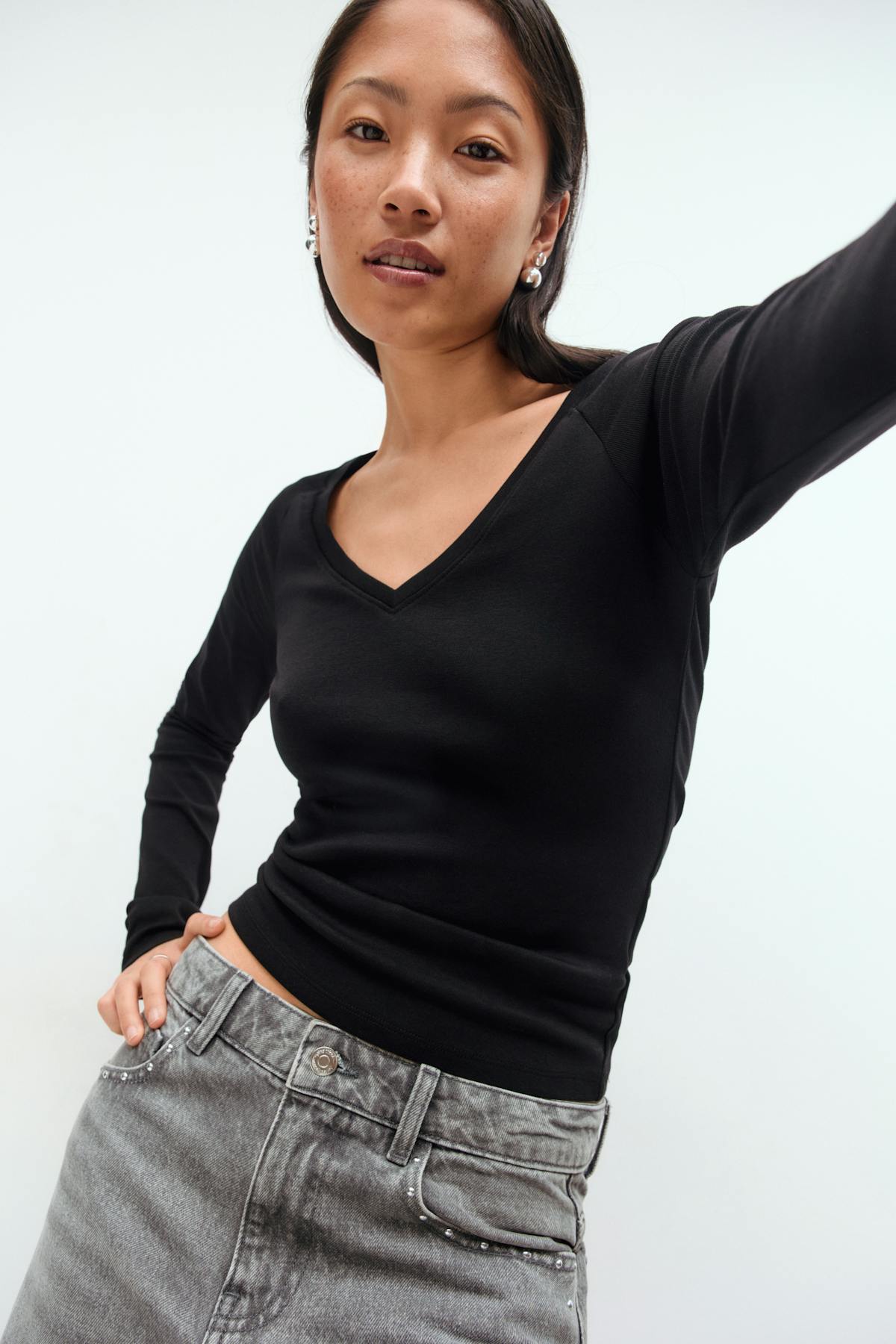 V-neck top