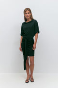 Tie shortsleeve dress