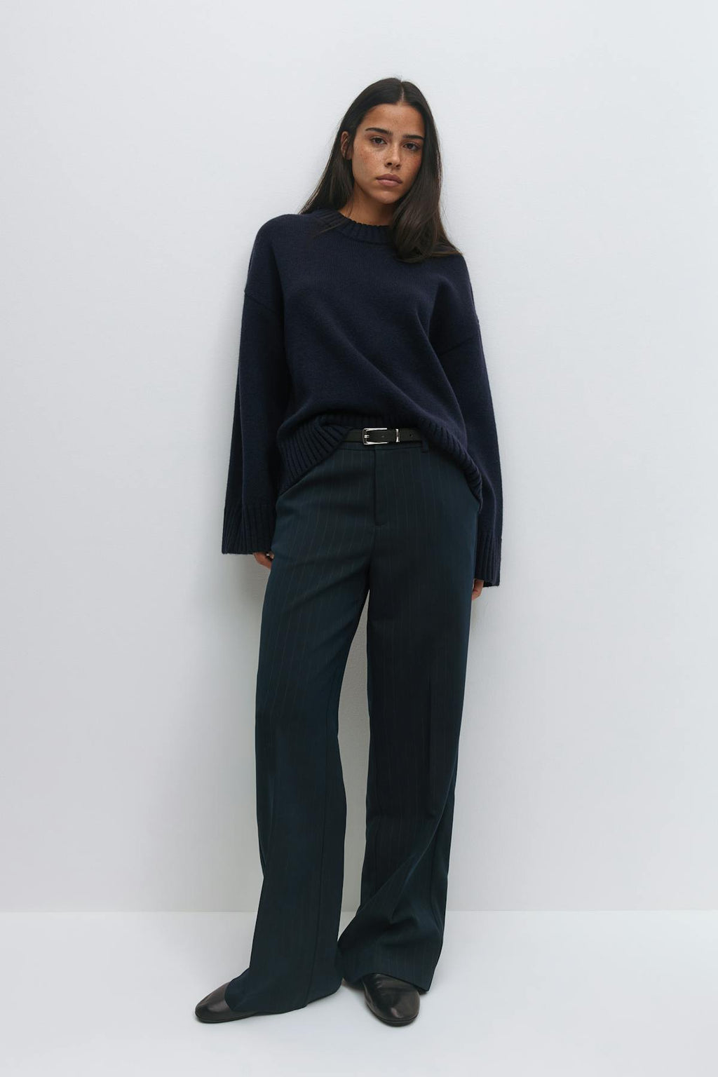 Crew neck knitted sweater
