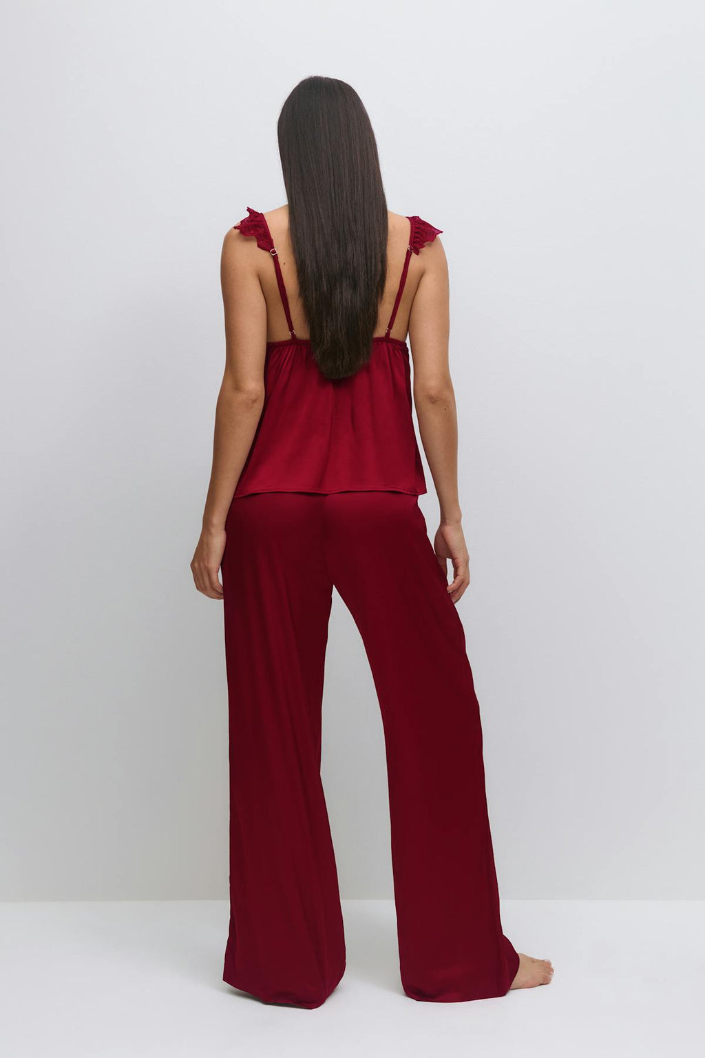 Satin loungewear trousers