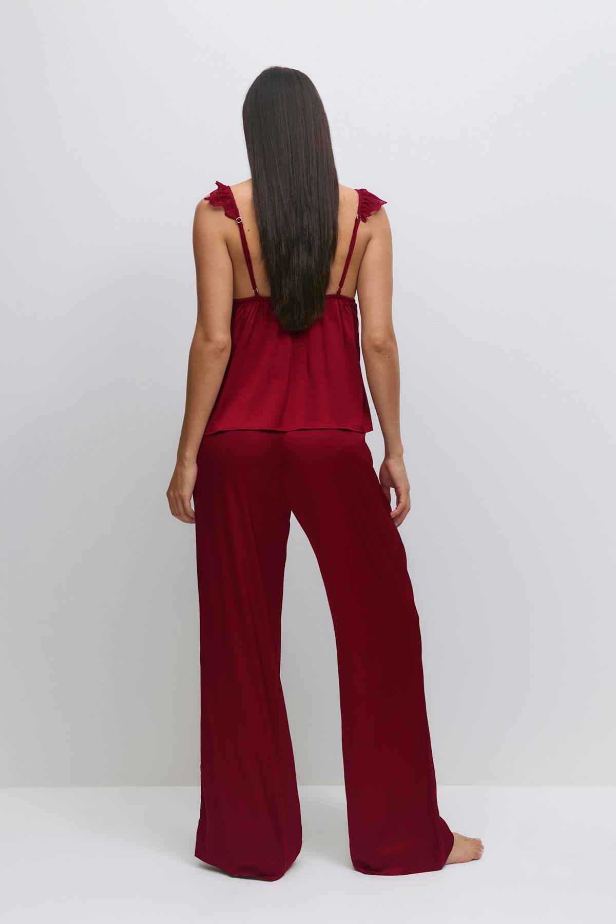 Satin loungewear trousers