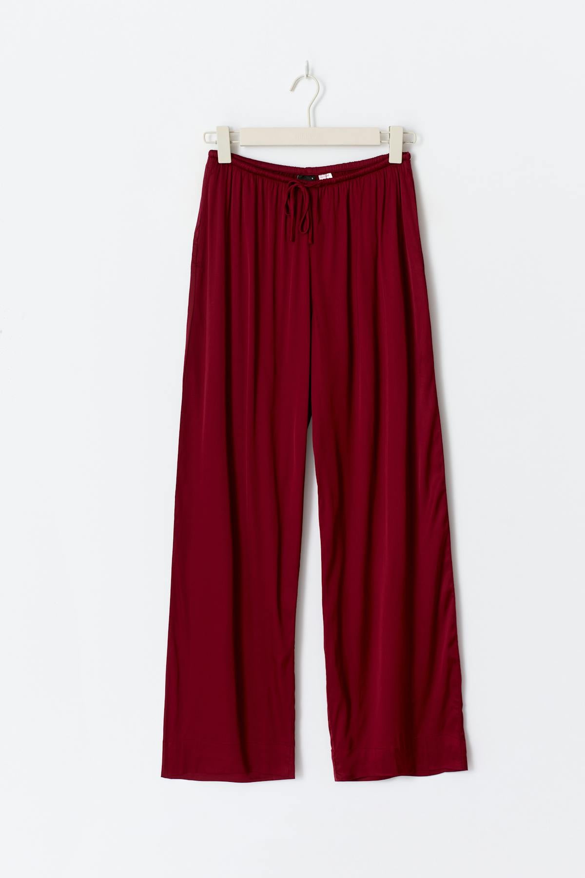 Satin loungewear trousers