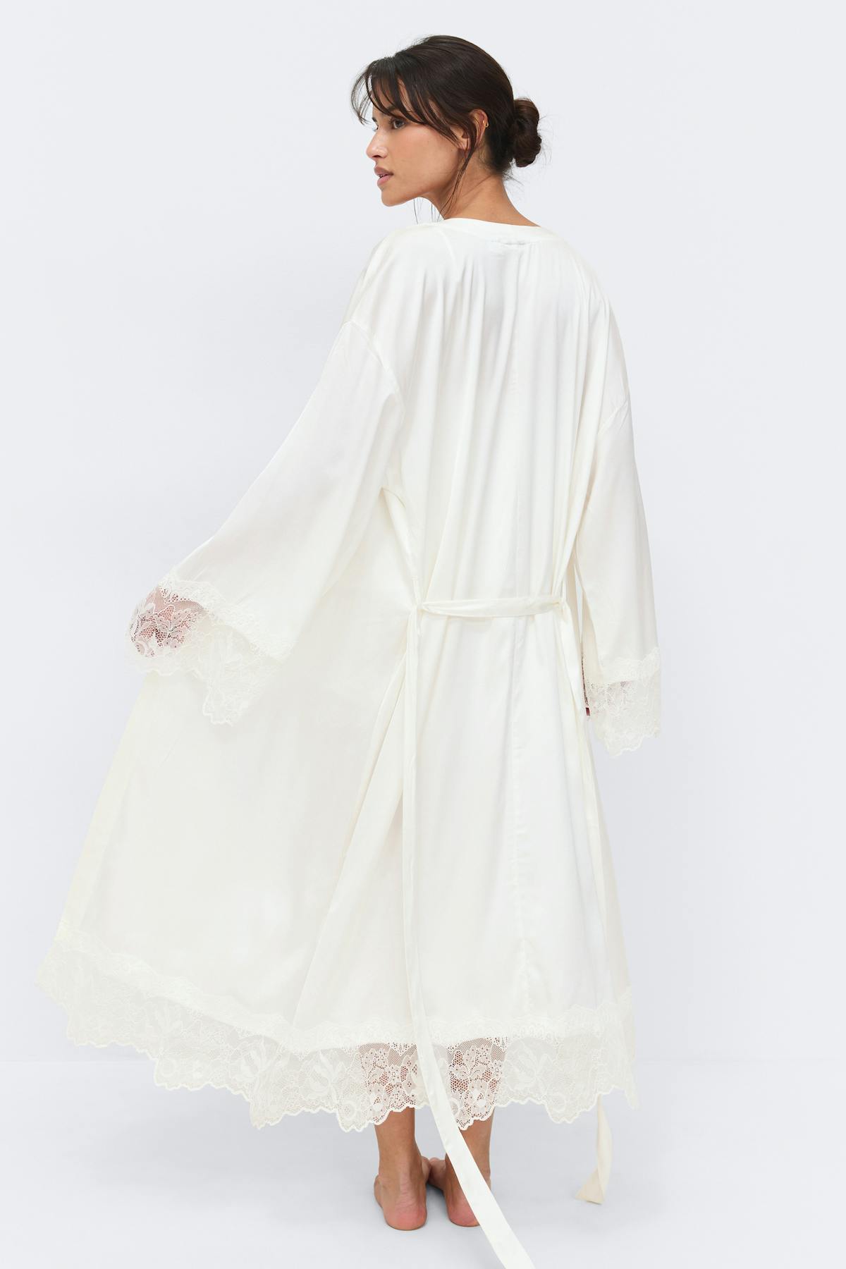 Satin loungewear robe