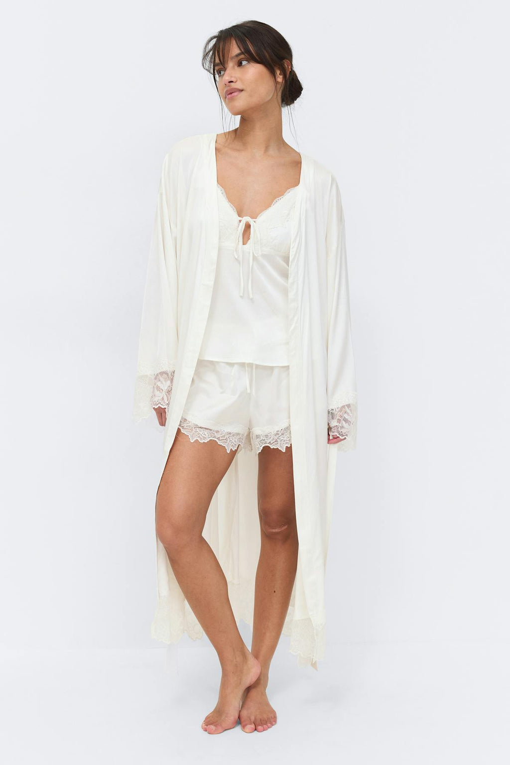 Satin loungewear robe
