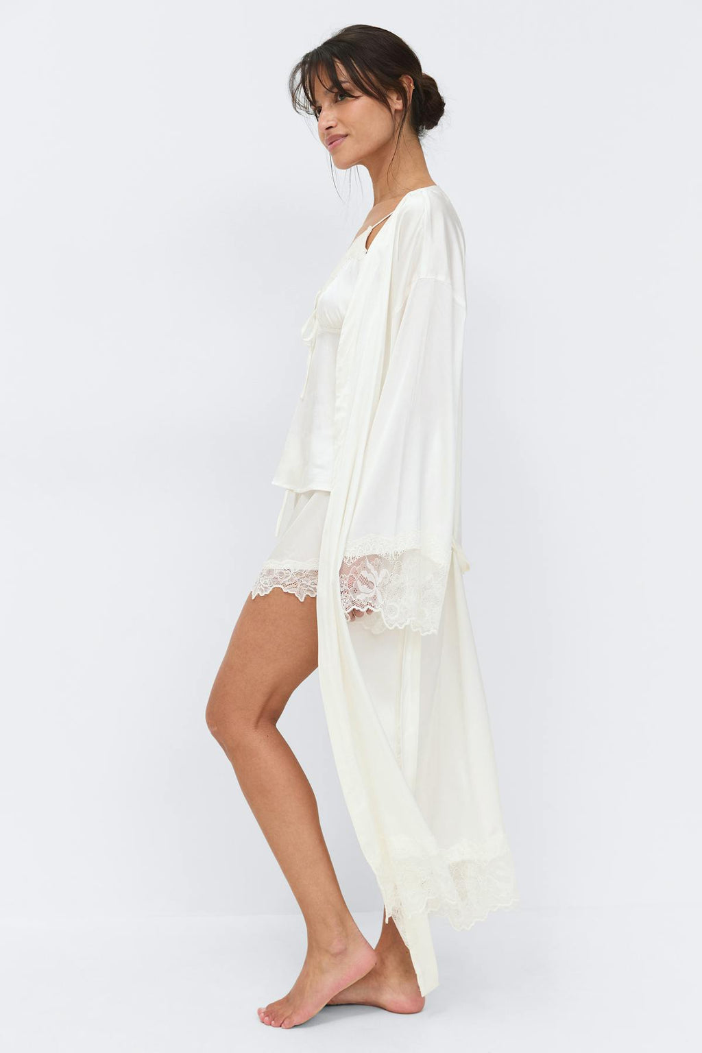 Satin loungewear robe