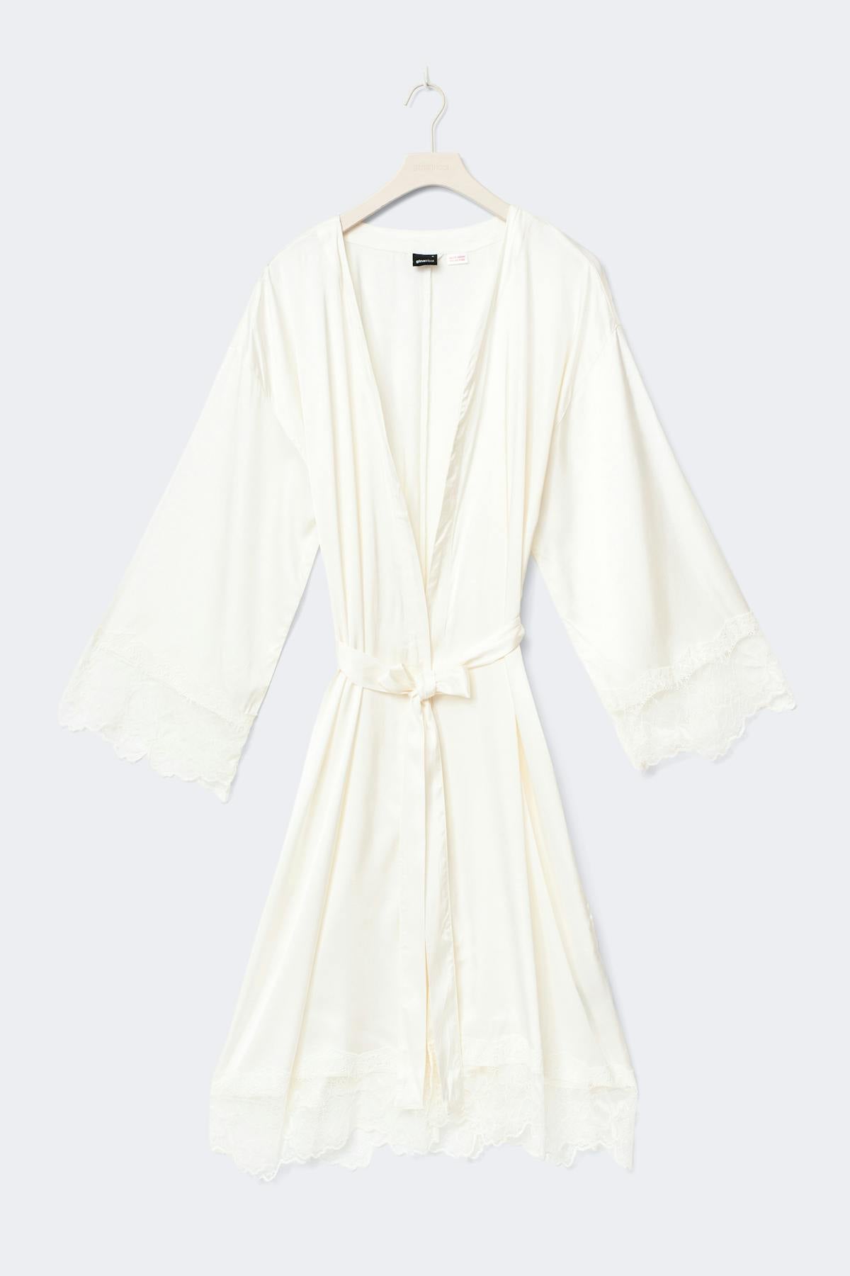 Satin loungewear robe