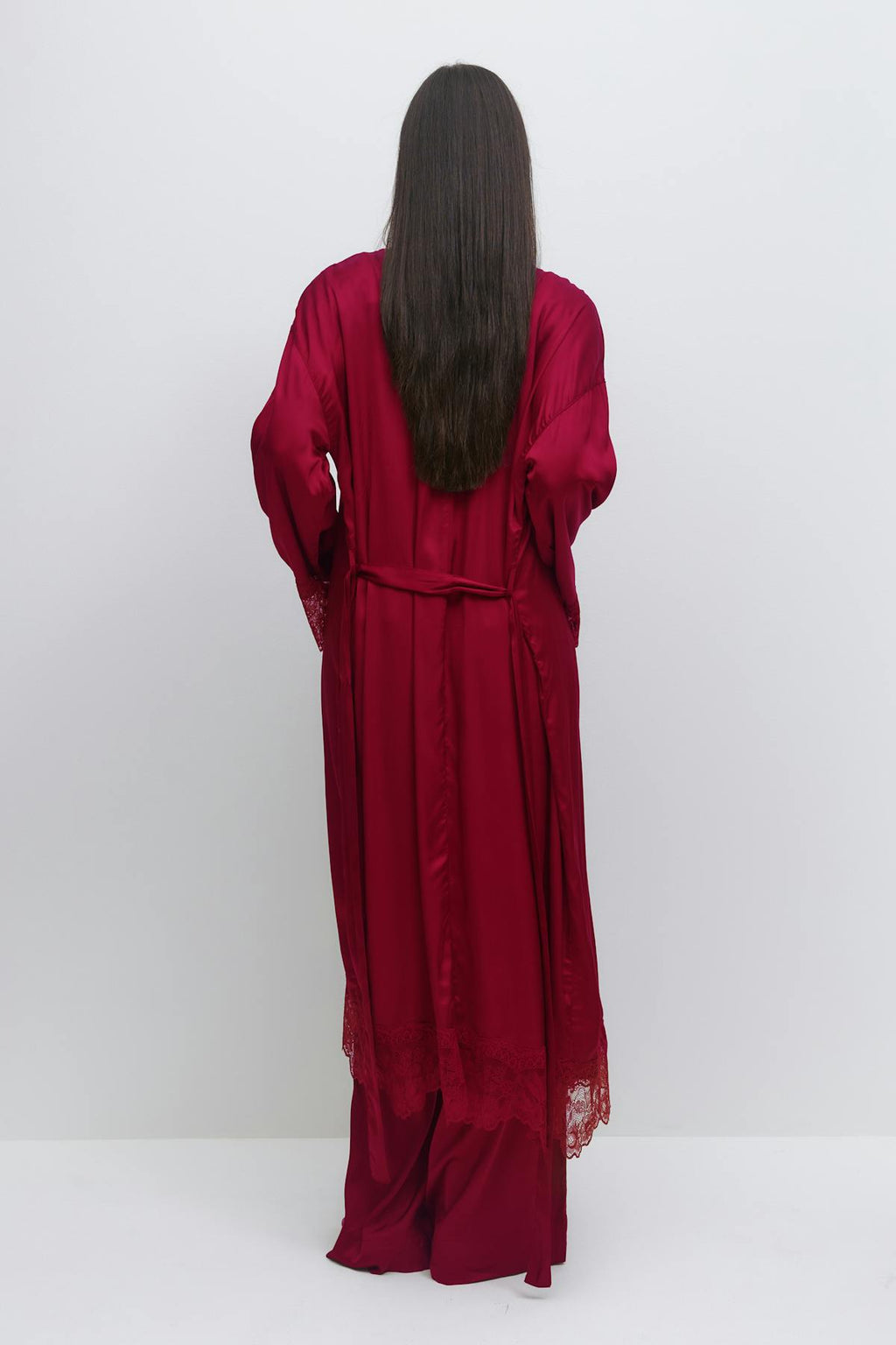 Satin loungewear robe