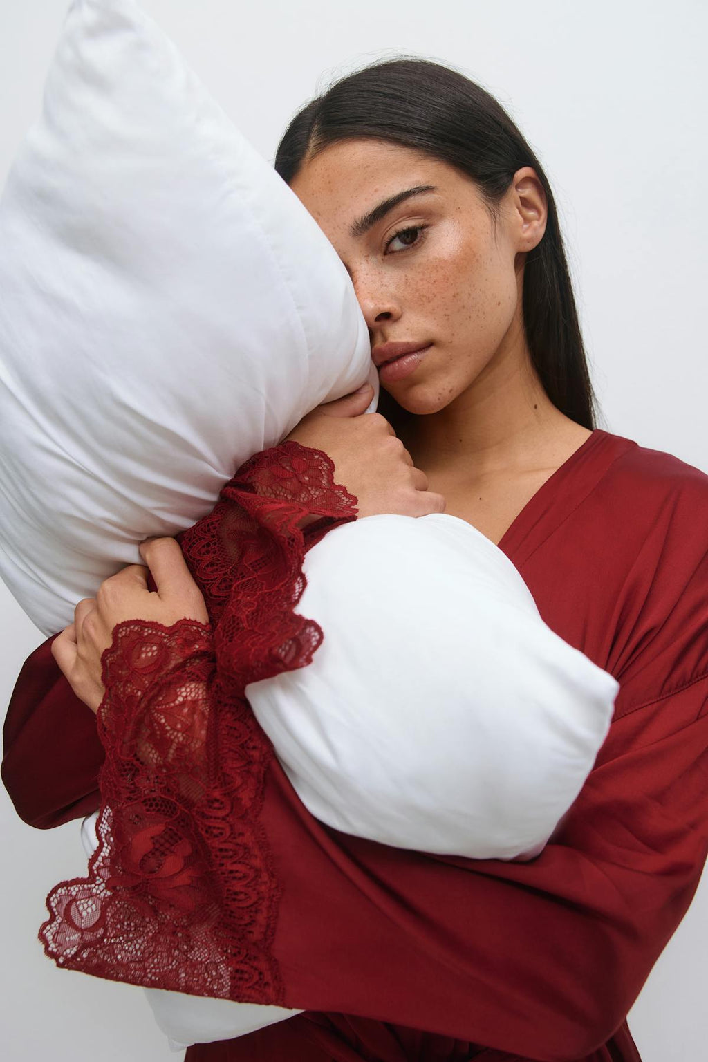 Satin loungewear robe