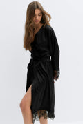 Satin loungewear robe