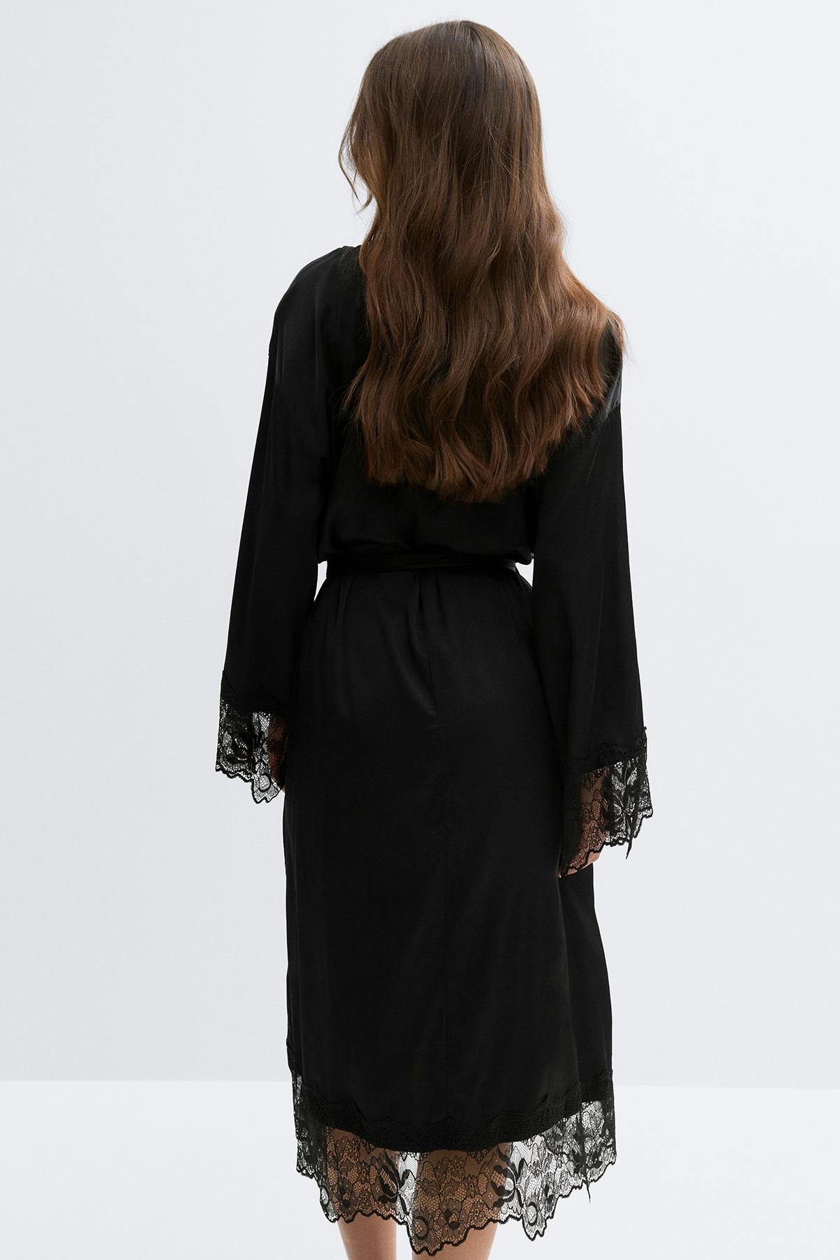 Satin loungewear robe