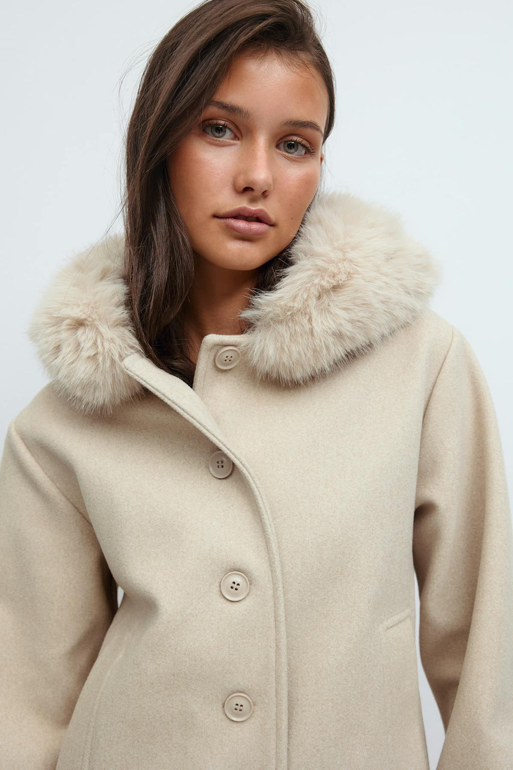 Y fur felt jacket