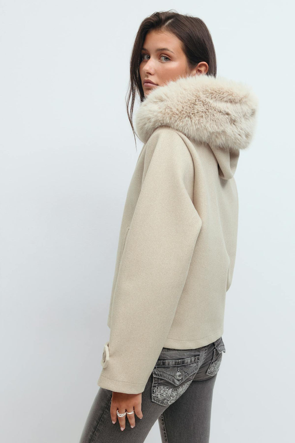 Y fur felt jacket