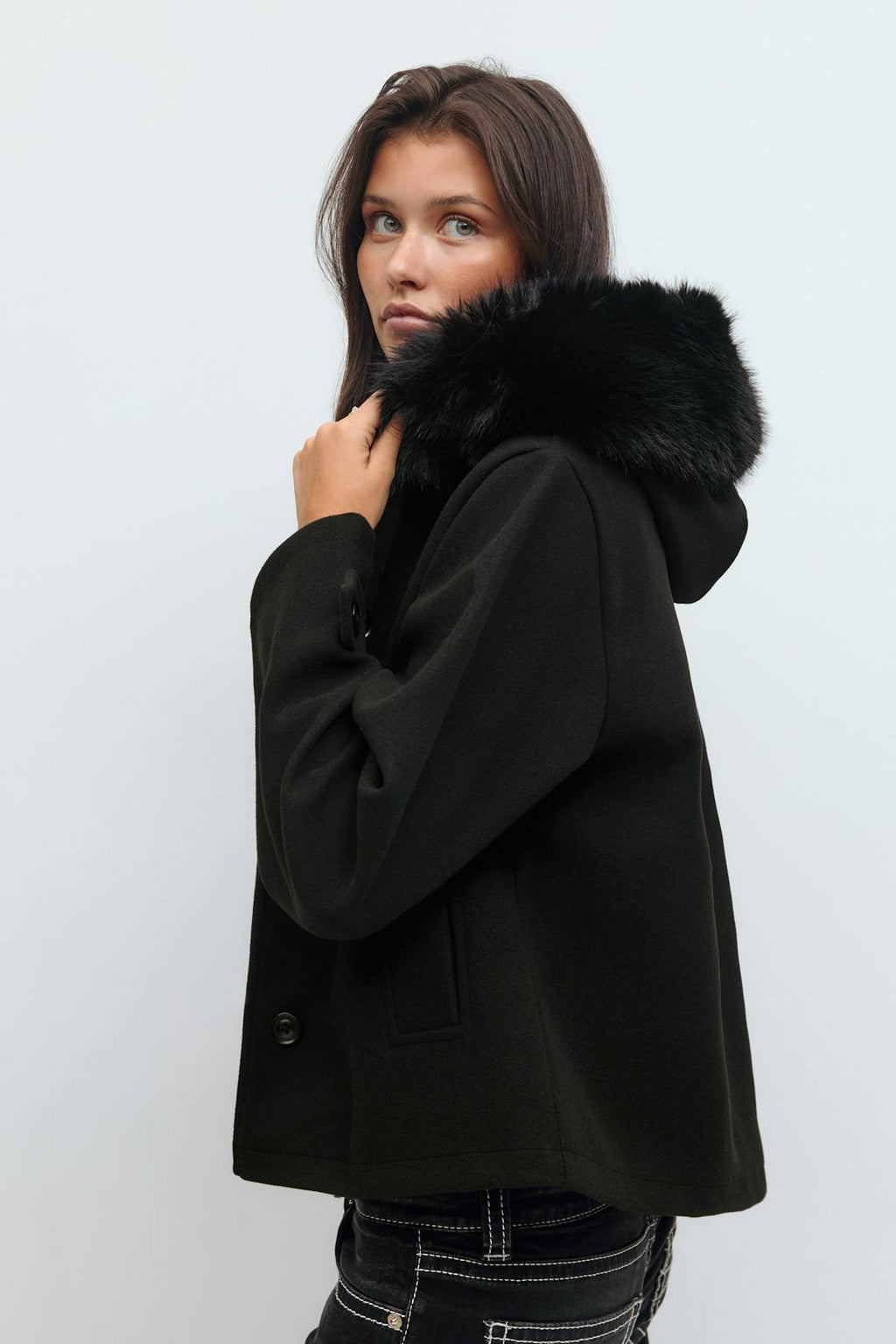 Y fur felt jacket