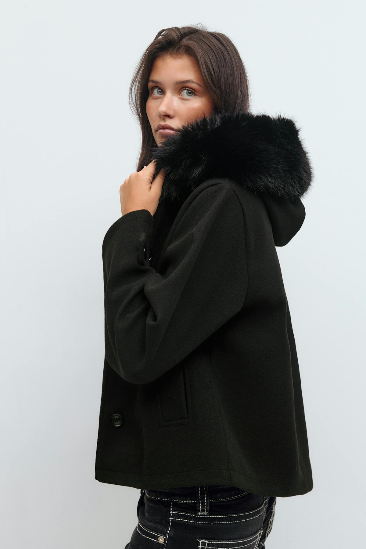 Y fur felt jacket