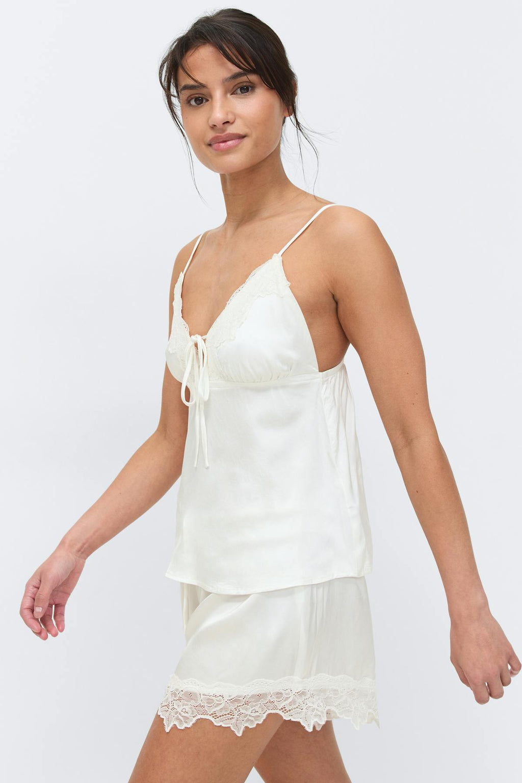 Satin loungewear shorts