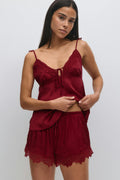 Satin loungewear shorts