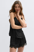 Satin loungewear shorts