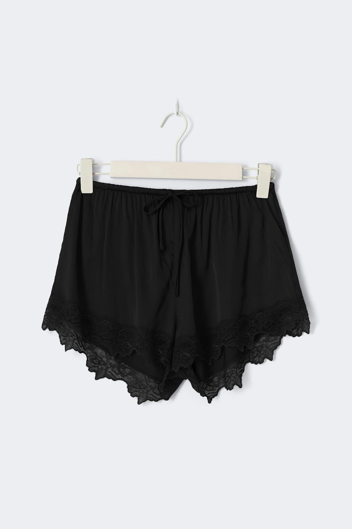 Satin loungewear shorts