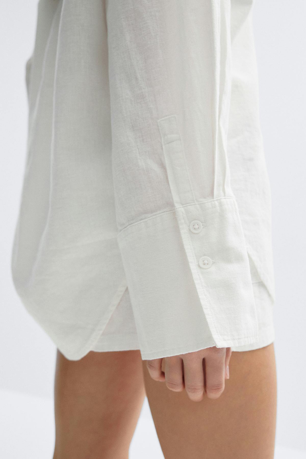 Oversized linen blend shirt