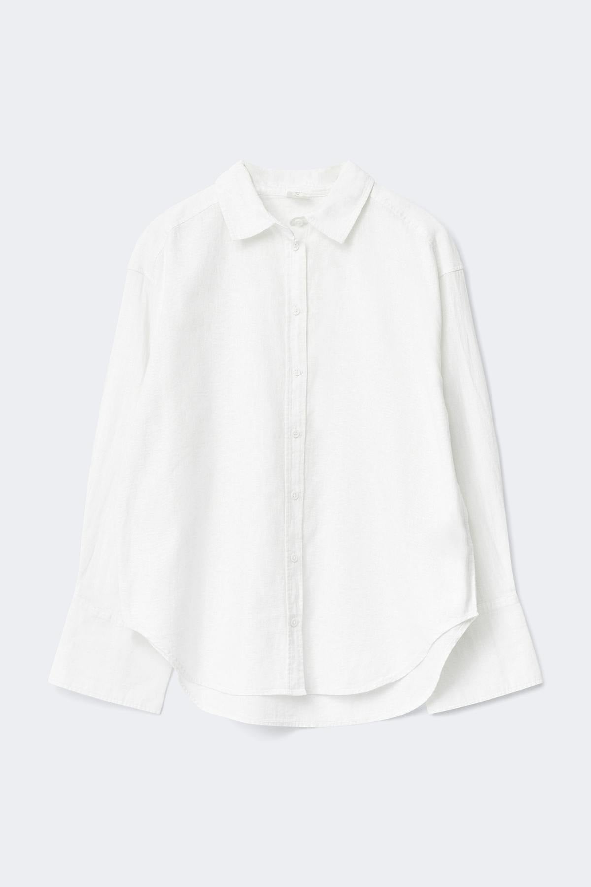 Oversized linen blend shirt