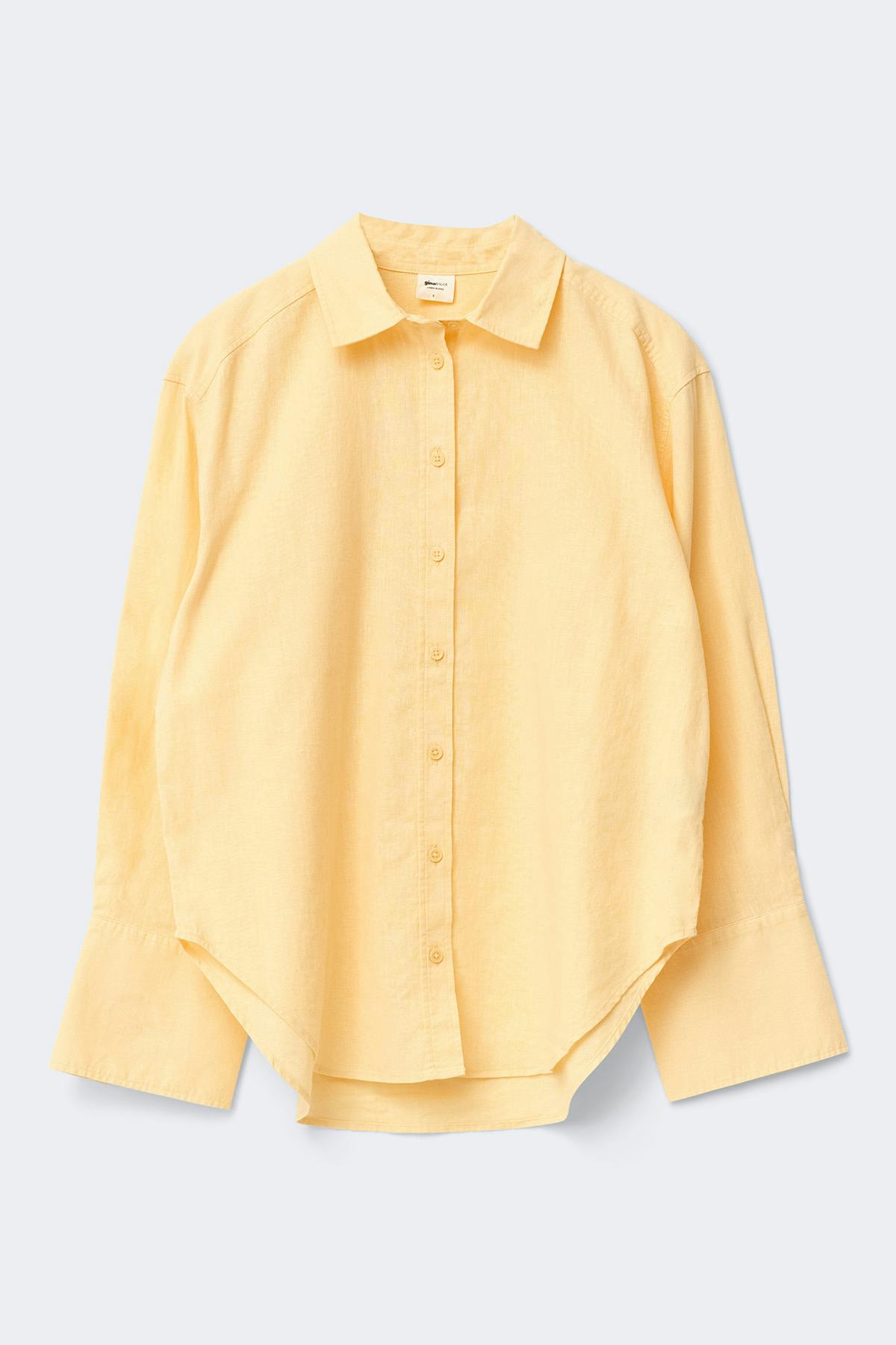Oversized linen blend shirt