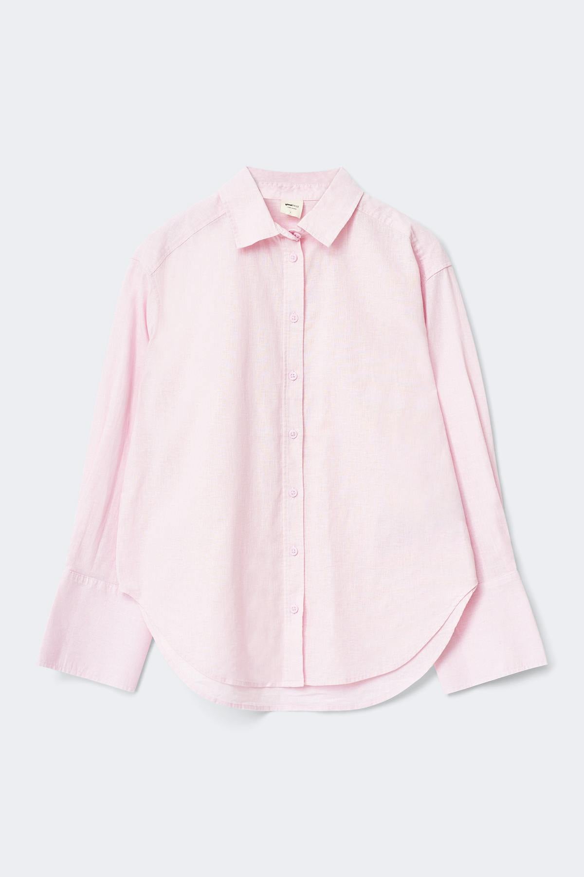 Oversized linen blend shirt