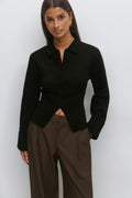 Shaped knitted cardigan