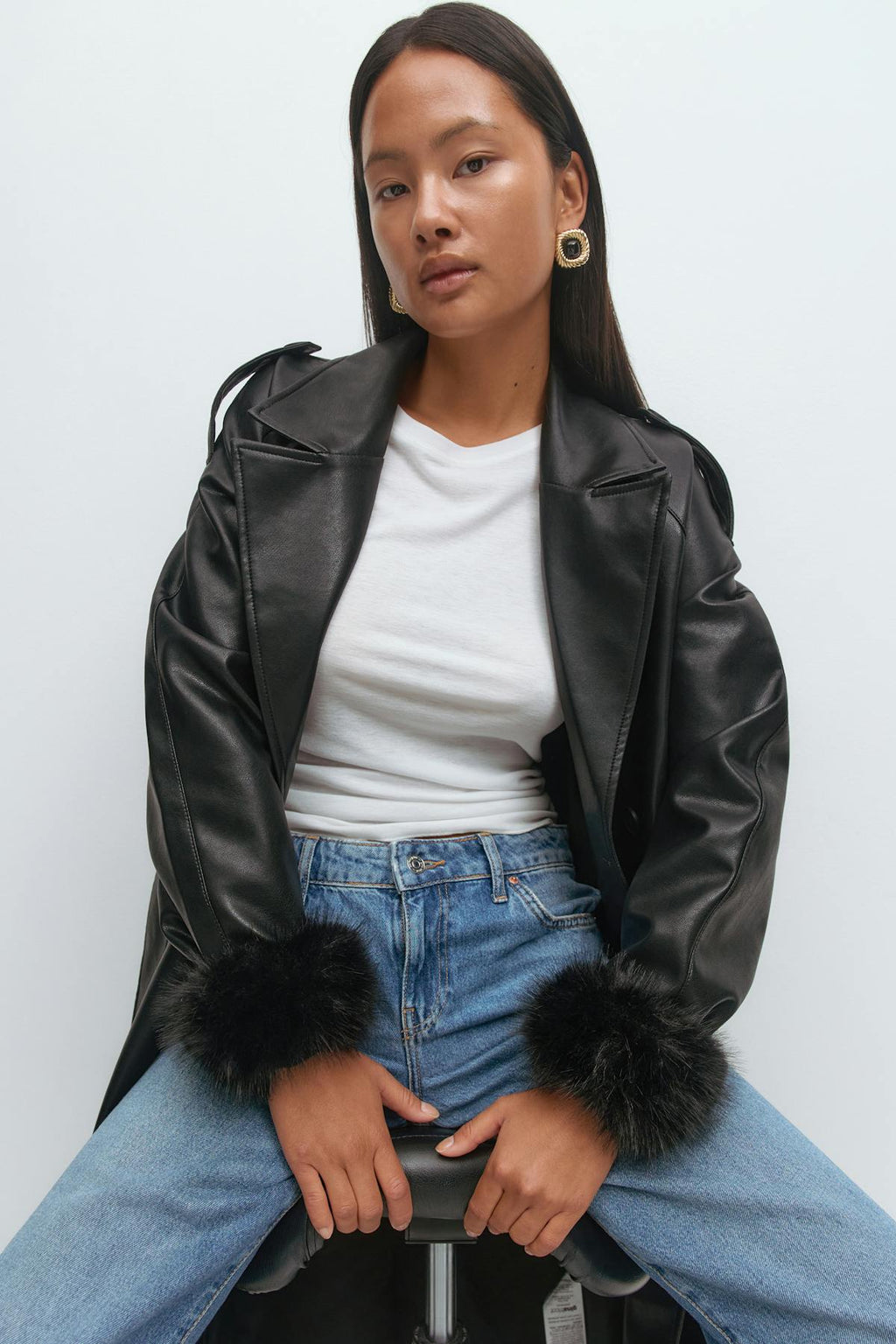 Faux fur cuffs