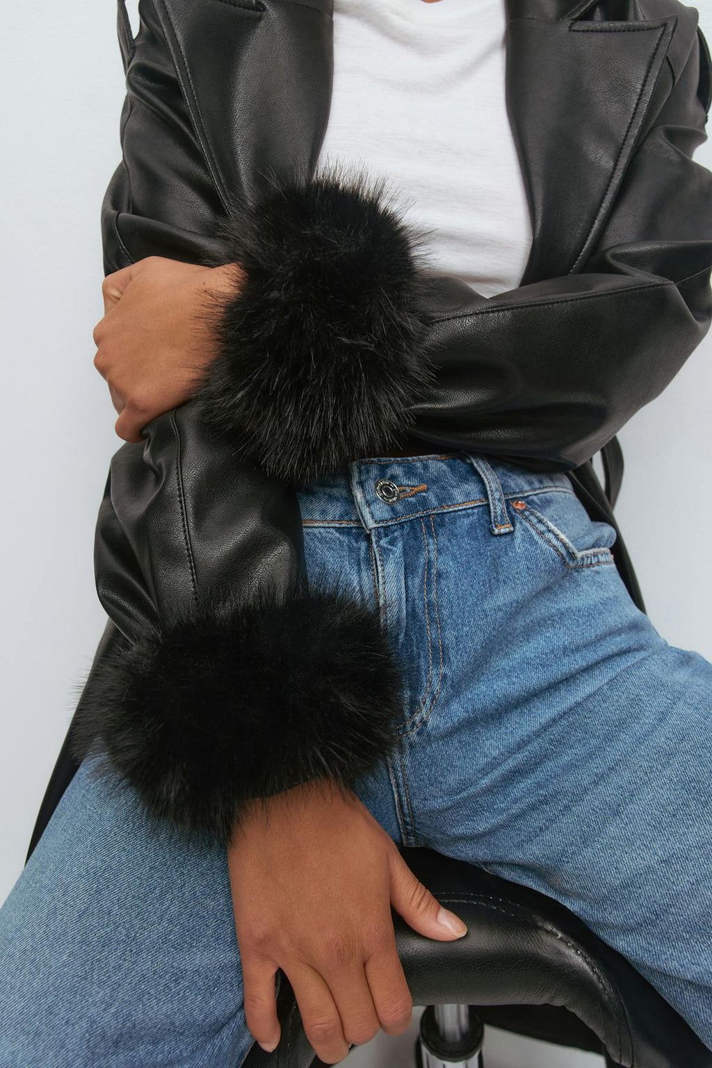 Faux fur cuffs