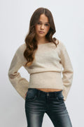 Y shaped knitted sweater